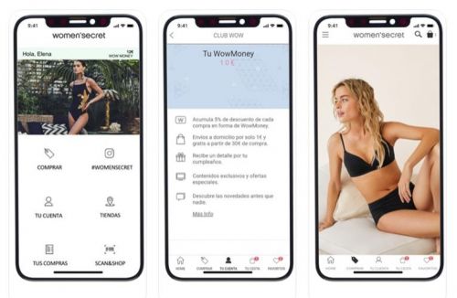 Women&#039;secret, la app de Moda revelación en el primer trimestre de 2020
